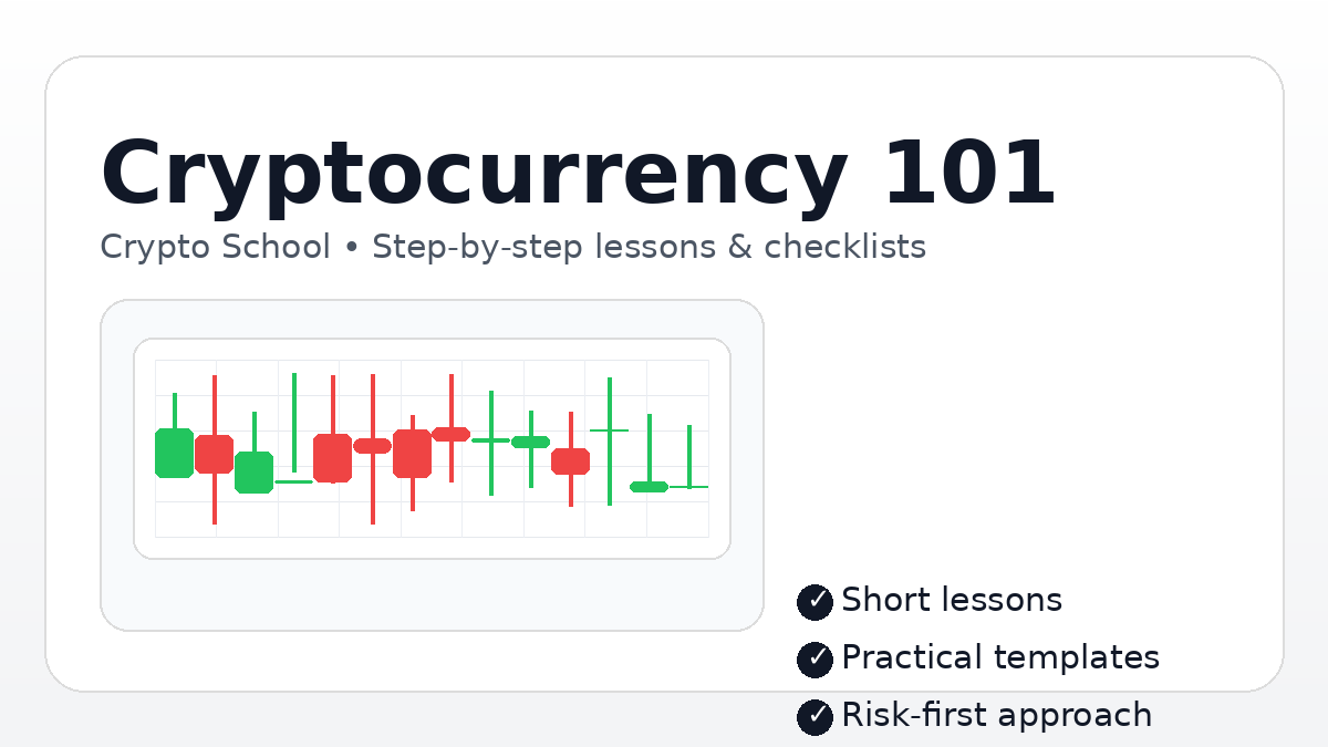 Cryptocurrency 101 — Learn Crypto Basics (Wallets, Exchanges, Security) hero image