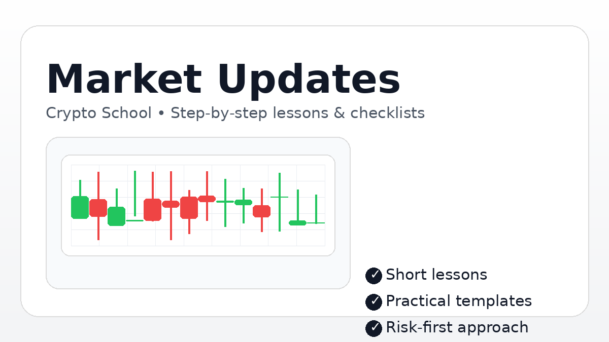 Crypto Market Updates — Weekly Plan, Levels & Coins to Watch hero image